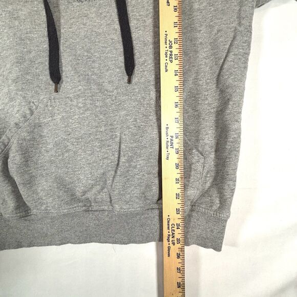 Vtg Thrashed Hoodie Sun Faded Distressed Pullover Gray Sweatshirt - Picture 7 of 9